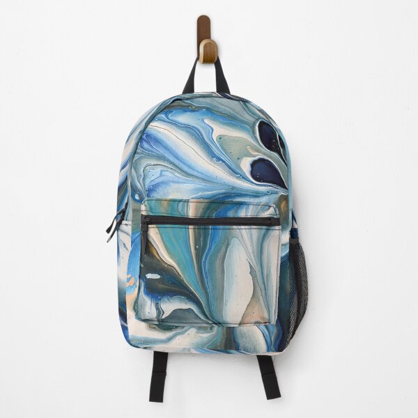 Item preview, Blue Green Fluid Art Abstract Flower designed and sold by daldadesign.