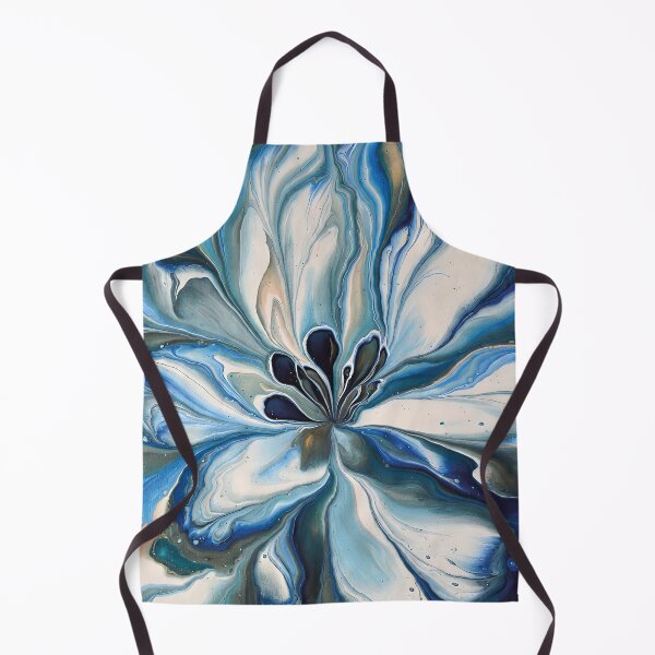 Item preview, Blue Green Fluid Art Abstract Flower designed and sold by daldadesign.