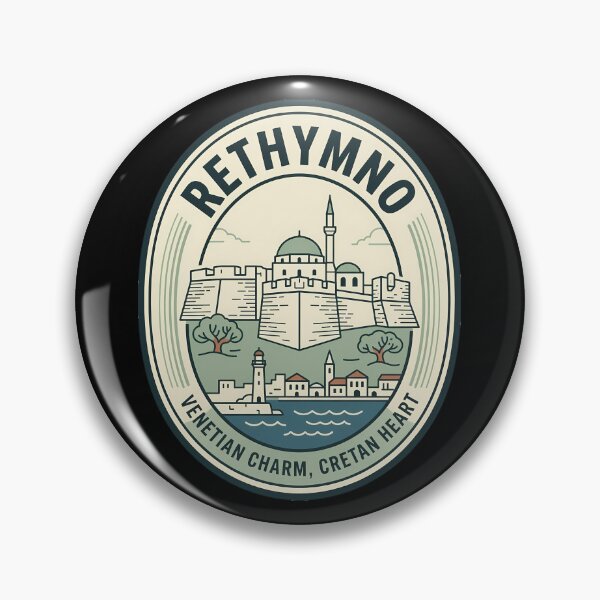 Item preview, Rethymno Crete Greece Vintage Travel Emblem designed and sold by k3rstman1.