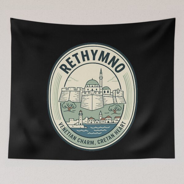 Item preview, Rethymno Crete Greece Vintage Travel Emblem designed and sold by k3rstman1.