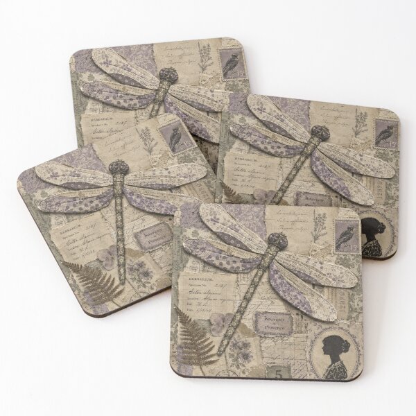 Item preview, Vintage Dragonfly Herbarium Collage designed and sold by LachlanProwse.