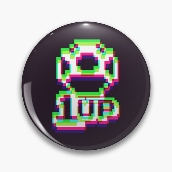 Item preview, 1up Mushroom Synthwave Pattern 2 - Dark designed and sold by animinimal.