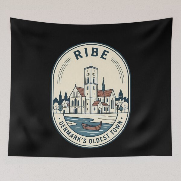 Item preview, Ribe Denmark Oldest Town Vintage Travel Emblem designed and sold by k3rstman1.