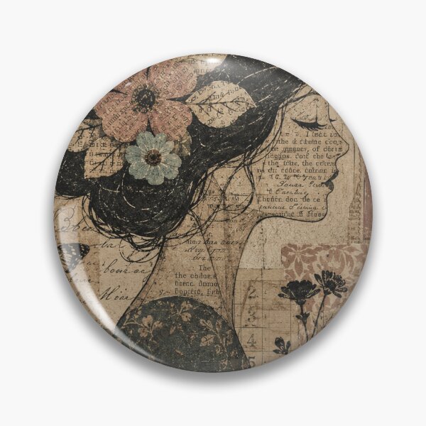 Item preview, Vintage Floral Woman Silhouette Collage designed and sold by LachlanProwse.