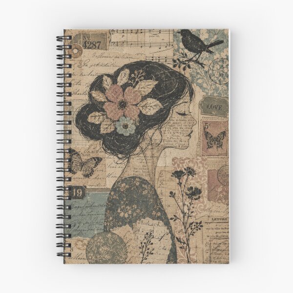 Item preview, Vintage Floral Woman Silhouette Collage designed and sold by LachlanProwse.
