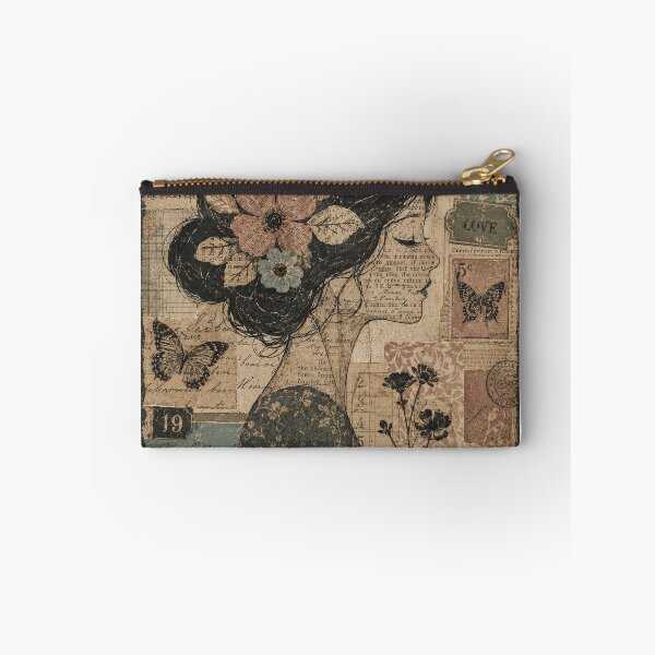 Item preview, Vintage Floral Woman Silhouette Collage designed and sold by LachlanProwse.
