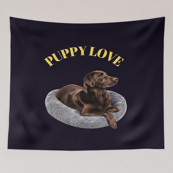 Item preview, CHOCOLATE BROWN LABRADOR RETRIEVER - PUPPY LOVE designed and sold by PRINTSCHARMINGM.