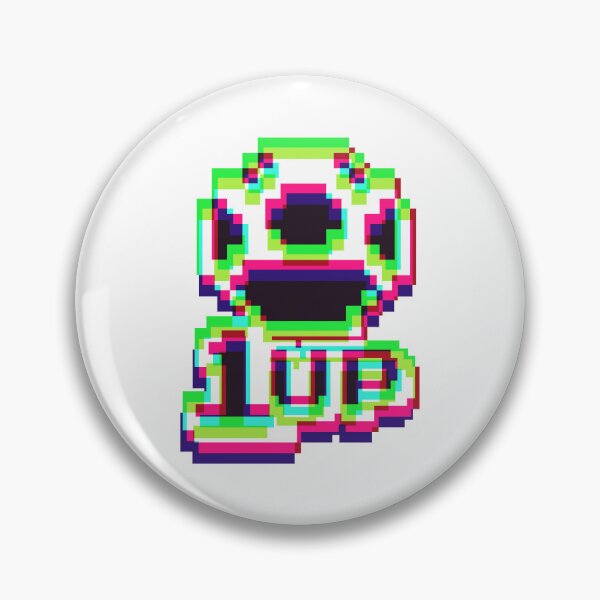 Item preview, 1up Mushroom Synthwave Pattern 2 designed and sold by animinimal.
