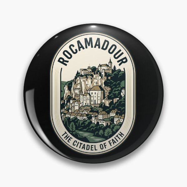 Item preview, Rocamadour France Citadel of Faith Vintage Travel Emblem designed and sold by k3rstman1.