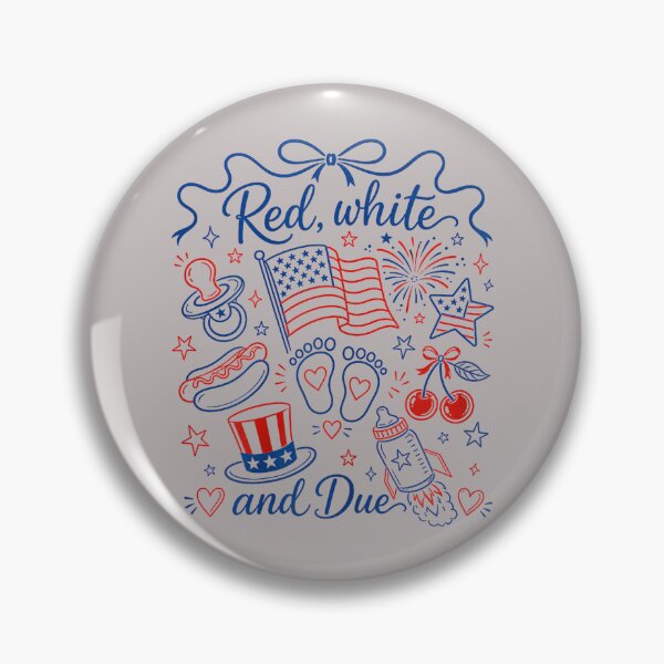 Item preview, Red White and Due 4th of July Pregnancy Reveal Coquette Bow designed and sold by FrankIsabel.
