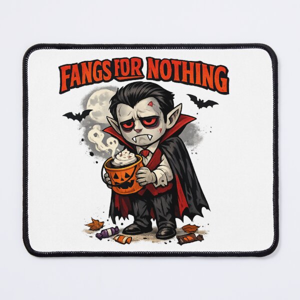Item preview, Fangs for Nothing – Funny Vampire Halloween Design designed and sold by Shadowframe Studios.