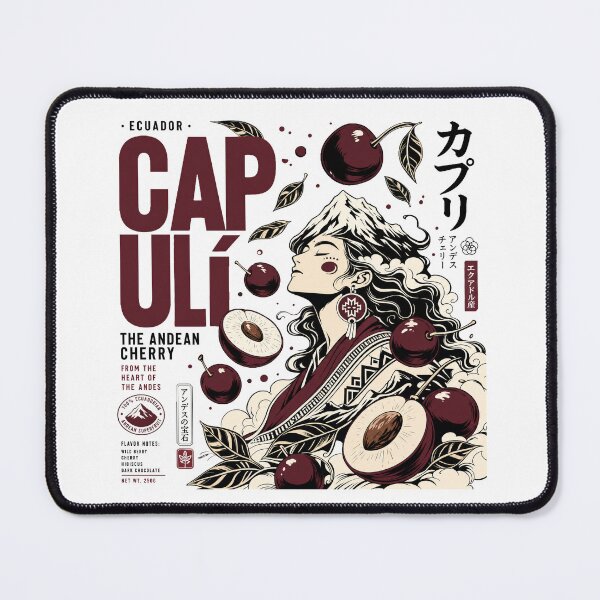 Item preview, Capuli Andean Cherry , Vintage Japanese Fruit Label Art Print designed and sold by NullSpacePrints.
