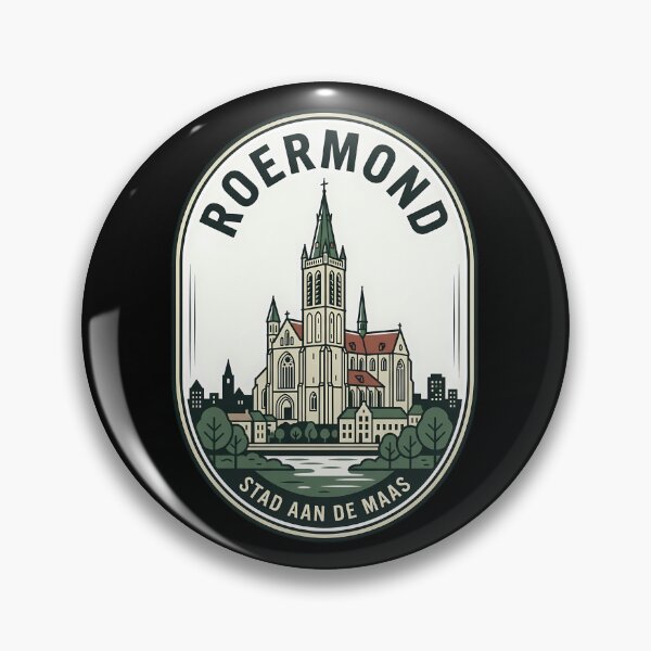 Item preview, Roermond Netherlands Vintage Travel Emblem Cathedral designed and sold by k3rstman1.