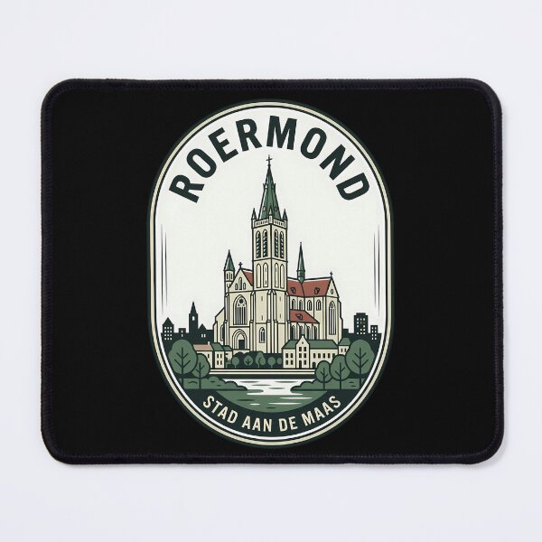 Item preview, Roermond Netherlands Vintage Travel Emblem Cathedral designed and sold by k3rstman1.