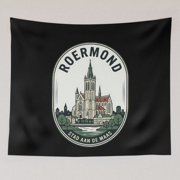Item preview, Roermond Netherlands Vintage Travel Emblem Cathedral designed and sold by k3rstman1.