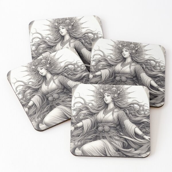 Item preview, Celestial Japanese Goddess Framed by Twin Dragons. designed and sold by NithskeBR.