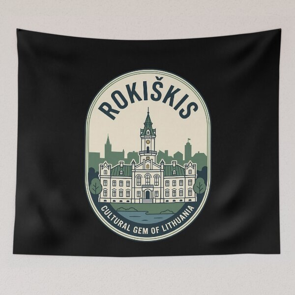 Item preview, Rokiskis Manor Lithuania Vintage Travel Emblem designed and sold by k3rstman1.