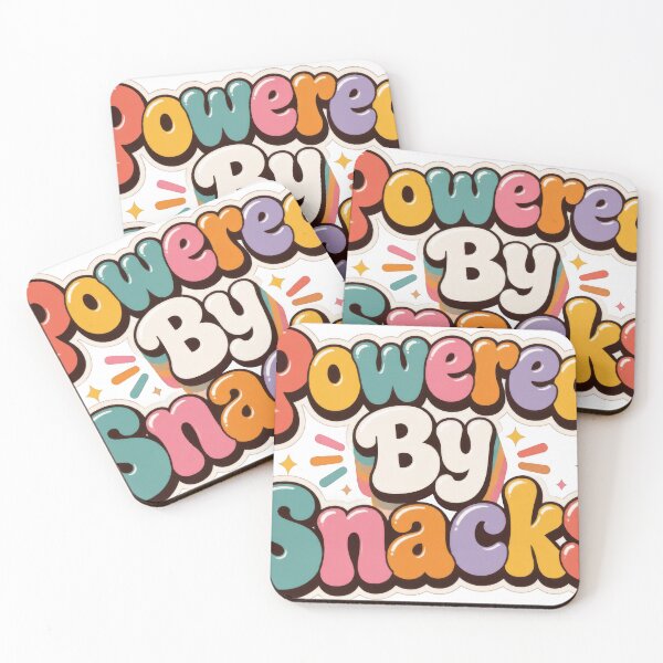 Item preview, Powered by Snacks - Playful Chunky Bubble Lettering Design designed and sold by Irfanmulyana.