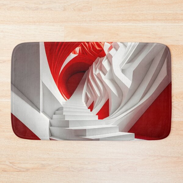 Item preview, Abstract Red and White Staircase  designed and sold by Vicky Brago-Mitchell®.