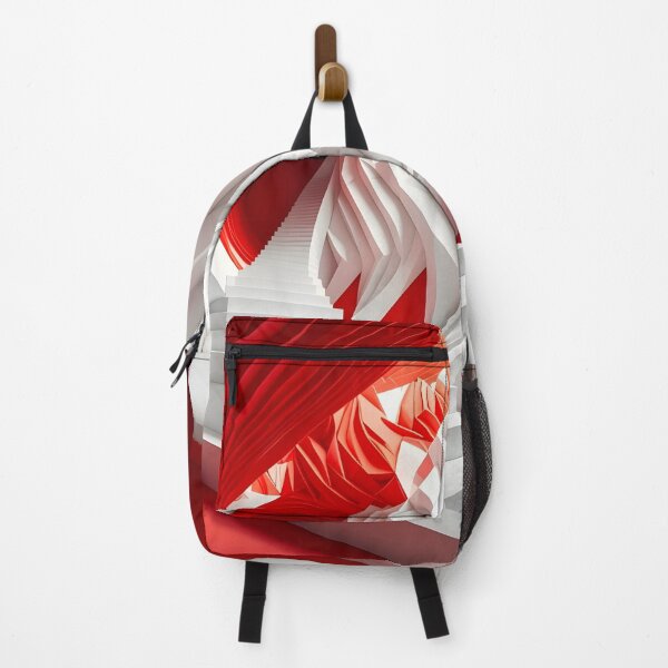 Item preview, Abstract Red and White Staircase  designed and sold by Vicky Brago-Mitchell®.