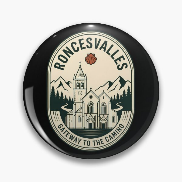 Item preview, Roncesvalles Gateway to the Camino Vintage Travel Emblem designed and sold by k3rstman1.