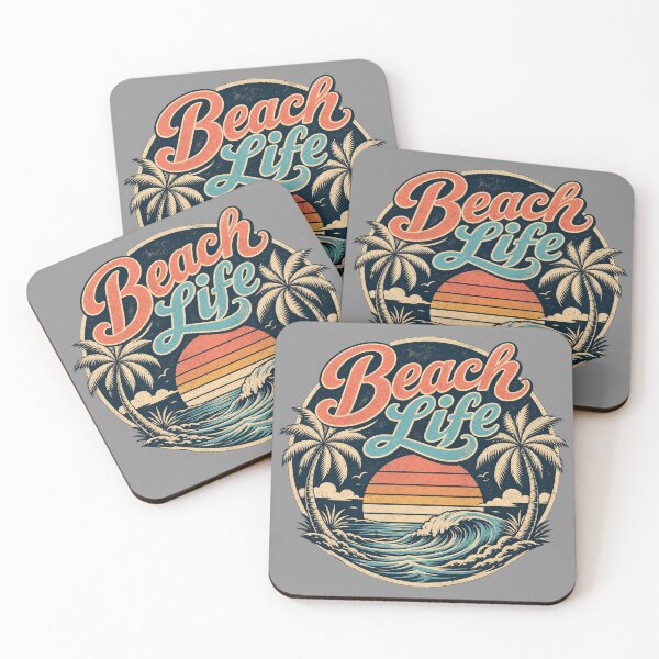 Item preview, Beach Life - Retro Tropical Ocean Wave and Sunset designed and sold by Graphic Vibe Designs.