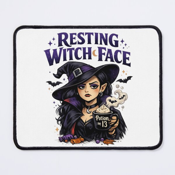 Item preview, Resting Witch Face – Funny Witch Halloween Design designed and sold by Shadowframe Studios.