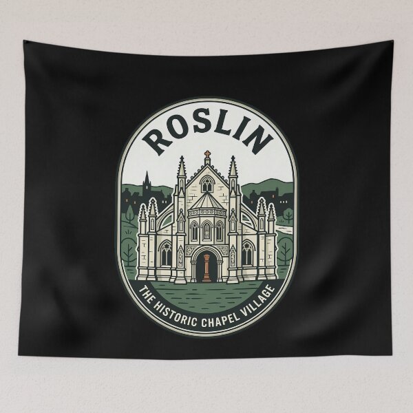 Item preview, Roslin Scotland Rosslyn Chapel Vintage Travel Emblem designed and sold by k3rstman1.