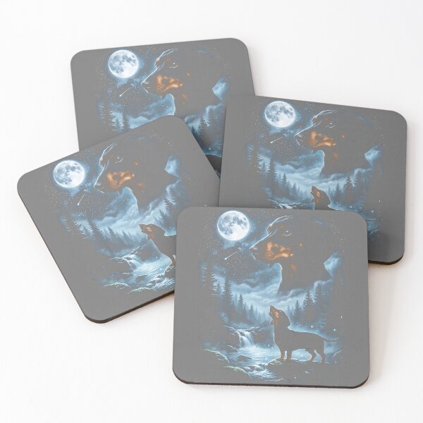 Item preview, Dachshund Howling to the Moon Retro 90's Wiener Dog designed and sold by KristineLi.