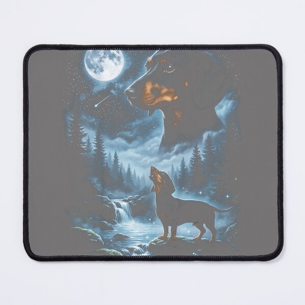 Item preview, Dachshund Howling to the Moon Retro 90's Wiener Dog designed and sold by KristineLi.