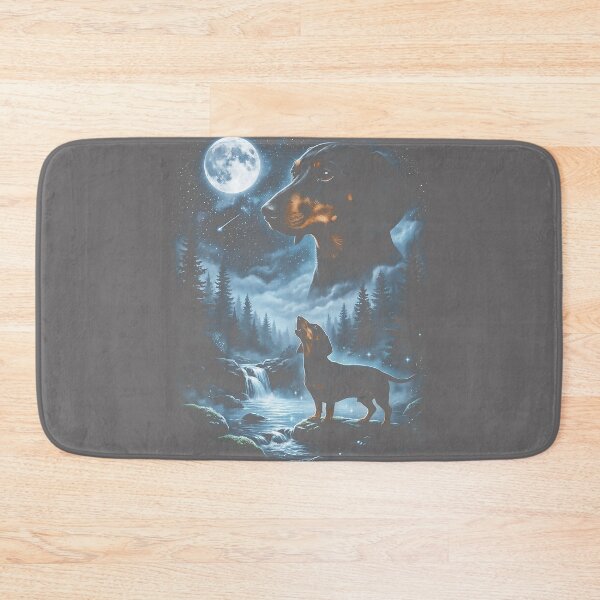 Item preview, Dachshund Howling to the Moon Retro 90's Wiener Dog designed and sold by KristineLi.
