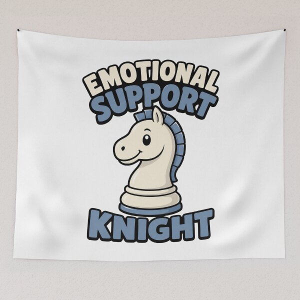 Item preview, Emotional Support Knight Chess Design designed and sold by HumorCulturePop.