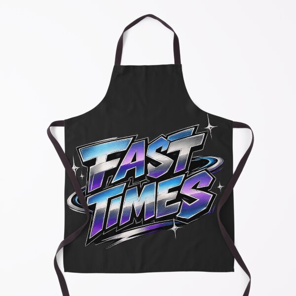 Item preview, FAST TIMES – Y2K Chrome Graffiti Streetwear Typography T-Shirt Design designed and sold by ZafTeez.