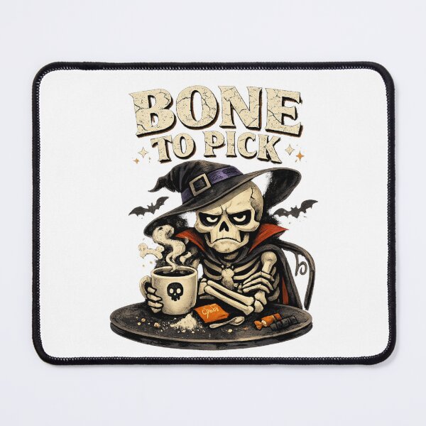 Item preview, Bone to Pick – Funny Skeleton Coffee Halloween Design designed and sold by Shadowframe Studios.