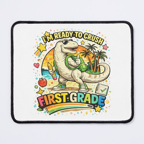Item preview, Cute Dinosaur First Grade Back To School Rainbow Teacher designed and sold by QuiteOrbit.