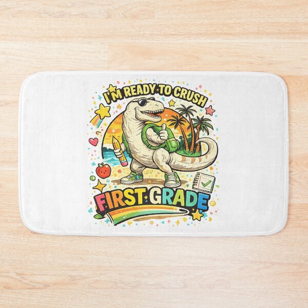 Item preview, Cute Dinosaur First Grade Back To School Rainbow Teacher designed and sold by QuiteOrbit.