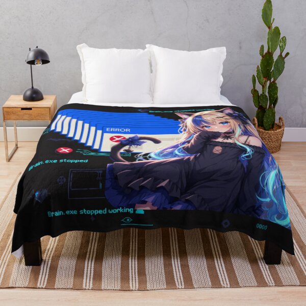Item preview, Brain.exe Stopped Working – Cute Anime Cat Girl designed and sold by Revyra Design .