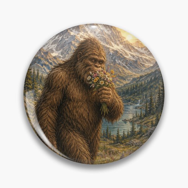 Item preview, Gentle Bigfoot Walking in Wildflower Mountain Meadow designed and sold by Skyrocketz.