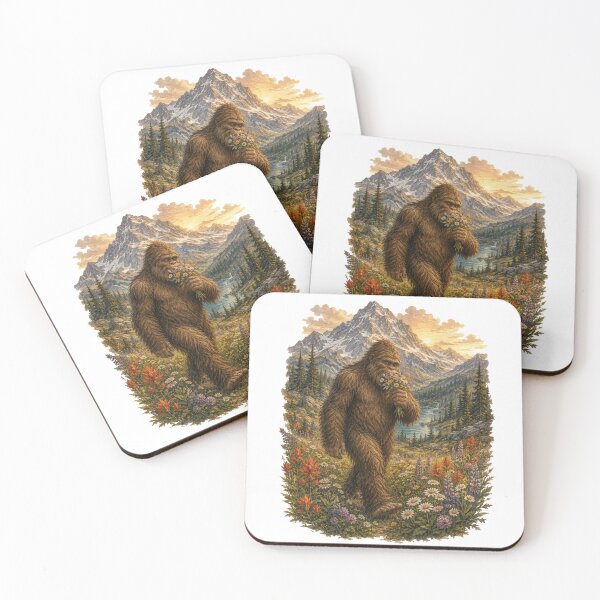 Item preview, Gentle Bigfoot Walking in Wildflower Mountain Meadow designed and sold by Skyrocketz.