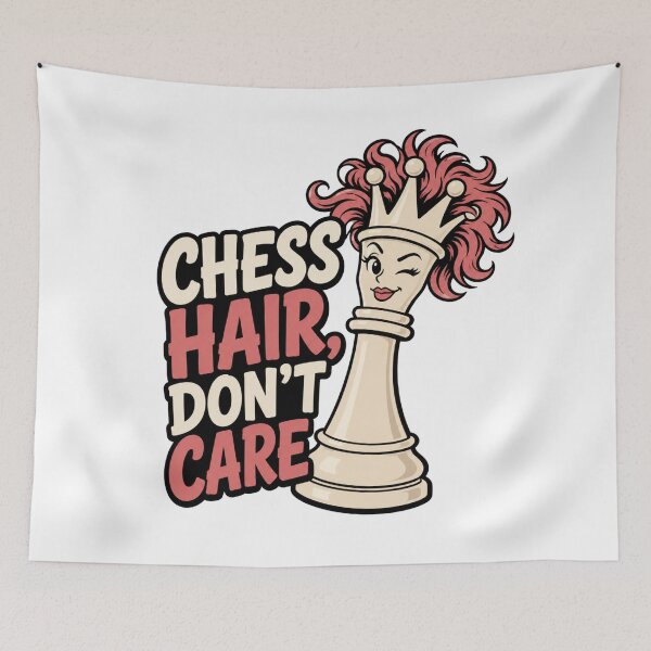 Item preview, Chess Hair Don’t Care Funny Queen Design designed and sold by HumorCulturePop.