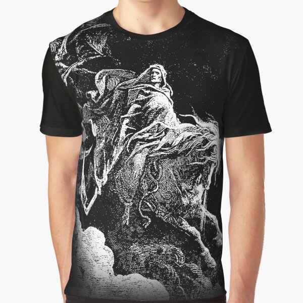 DEATH. Death on the Pale Horse. Revelation, Revenge, Gustave Dore. 1865. Revelations, Seven Seals. Graphic T-Shirt