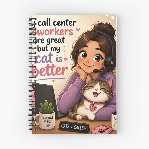 Item preview, My Call Center Coworkers Are Great But My Cat Is Better — Funny Call Center Cat Mom Gift Shirt designed and sold by DoggyDayLove.