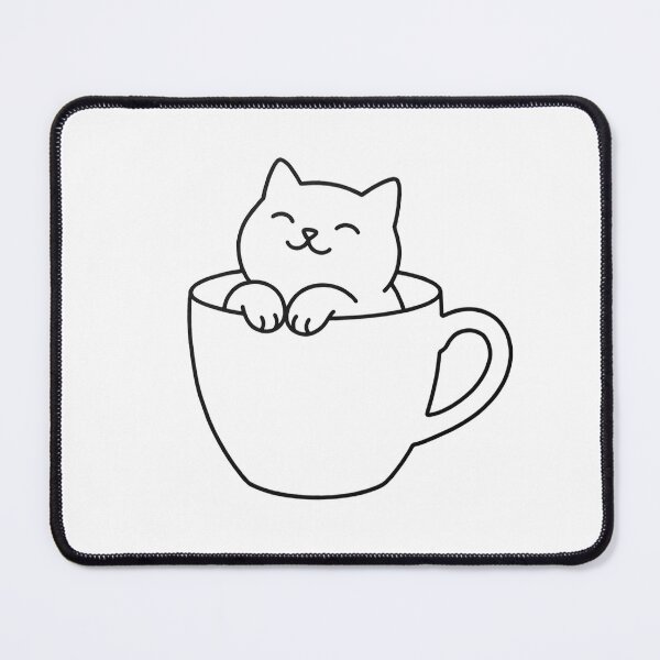 Item preview, Minimalist Coffee Cat Line Art designed and sold by pattman.