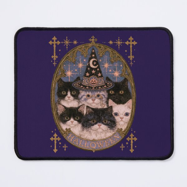 Item preview, Halloween Cat Coven – Vintage Gothic Portrait designed and sold by AL Gothic Whimsy.