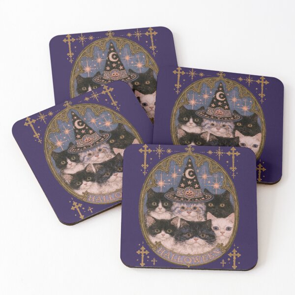 Item preview, Halloween Cat Coven – Vintage Gothic Portrait designed and sold by AL Gothic Whimsy.