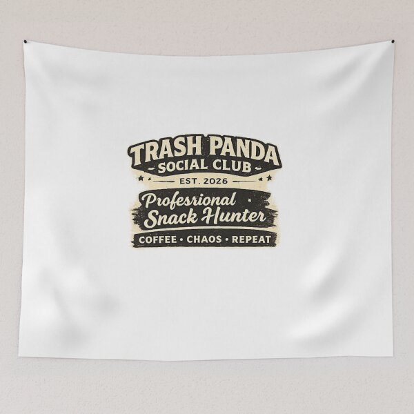 Item preview, Trash Panda Social Club Professional Snack Hunter Vintage Typography T-Shirt designed and sold by Artbysarmina.