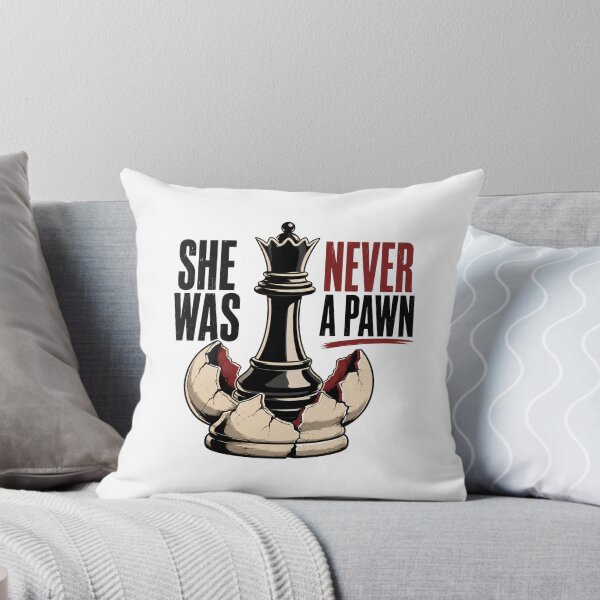 Item preview, She Was Never a Pawn – Feminist Chess Queen Design designed and sold by HumorCulturePop.