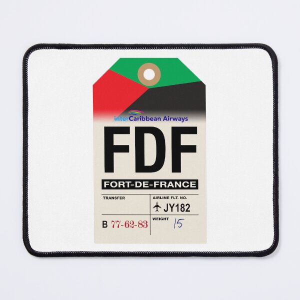 Item preview, Fort-de-France (FDF) Martinique Airline Luggage Tag designed and sold by travelwitheric.
