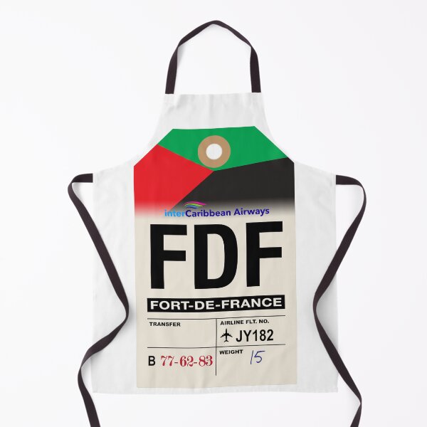 Item preview, Fort-de-France (FDF) Martinique Airline Luggage Tag designed and sold by travelwitheric.