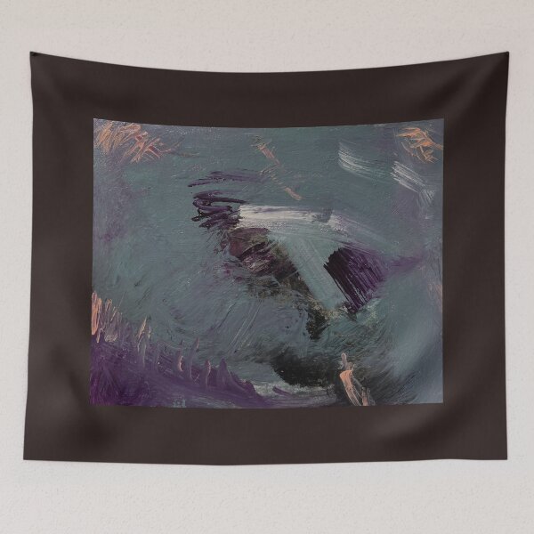 Item preview, Abstract Expressionist Painting – Blue Gray & Violet Modern Art Print designed and sold by donwillisjrart.